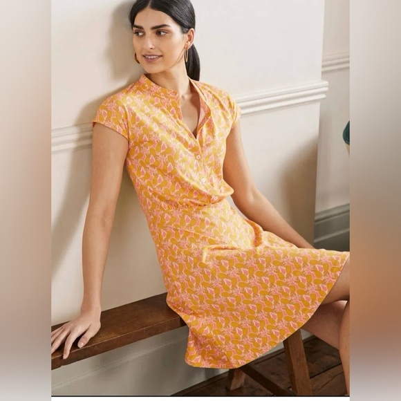 Boden flippy jersey dress size 10P new without tags. D0259 - Picture 3 of 7